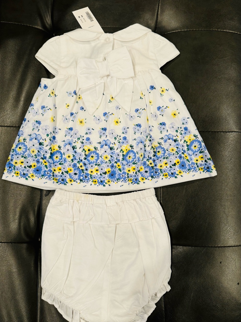 Janie and Jack 3-6 month White Baby Matching Set
